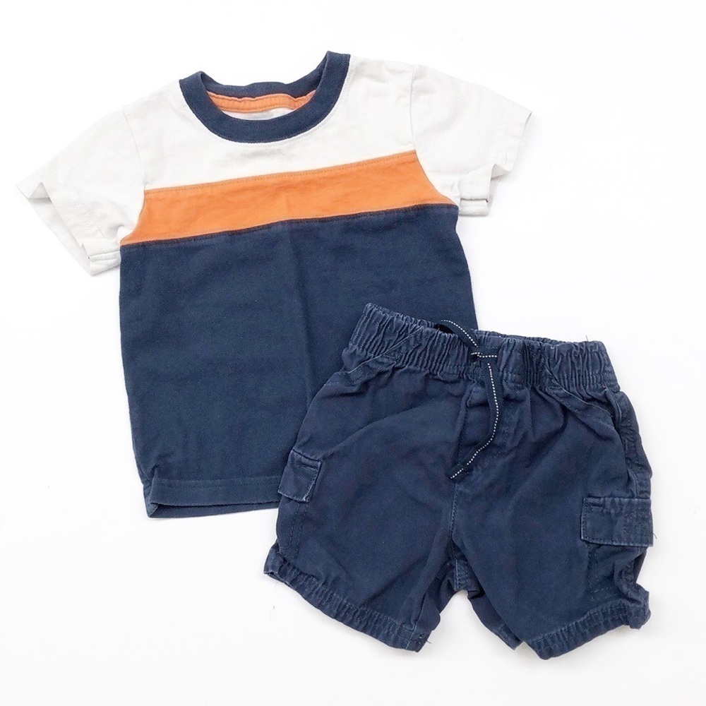 Jumping Beans baby boy shirt & shorts outfit